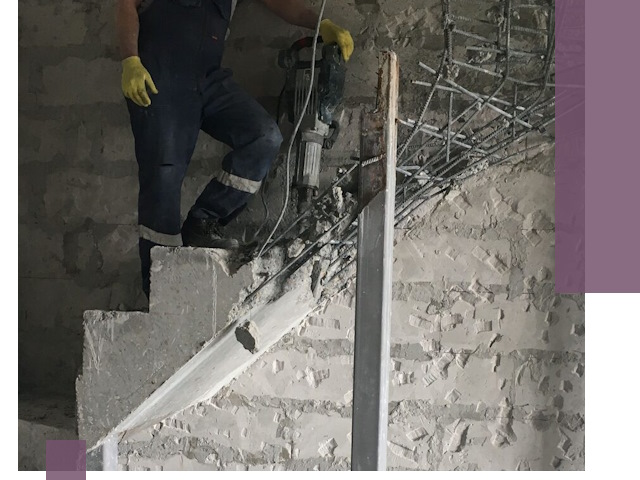 Демонтаж металлических и бетонных лестниц в Норильске