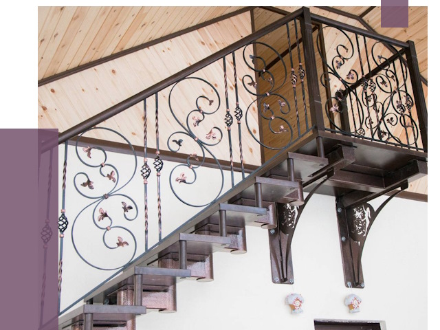Кованые лестницы в Норильске от 81003 руб. под ключ
