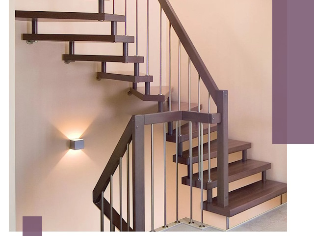 Изготовление лестниц на больцах в Норильске под ключ