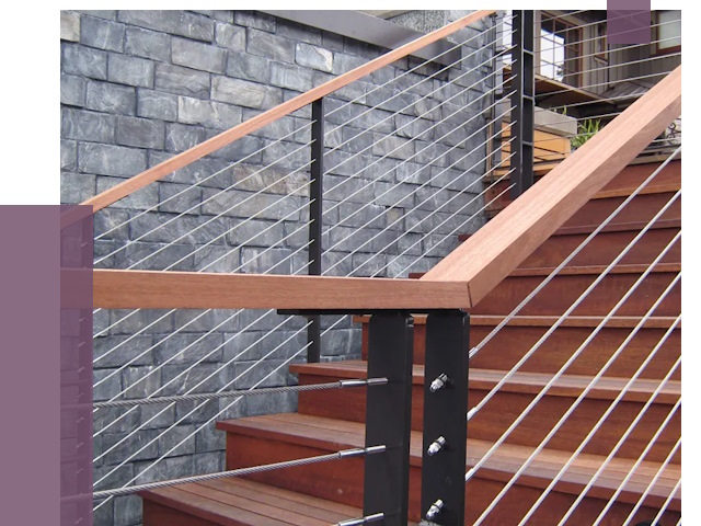 Тросовые перила под ключ в Норильске от 7893 руб.