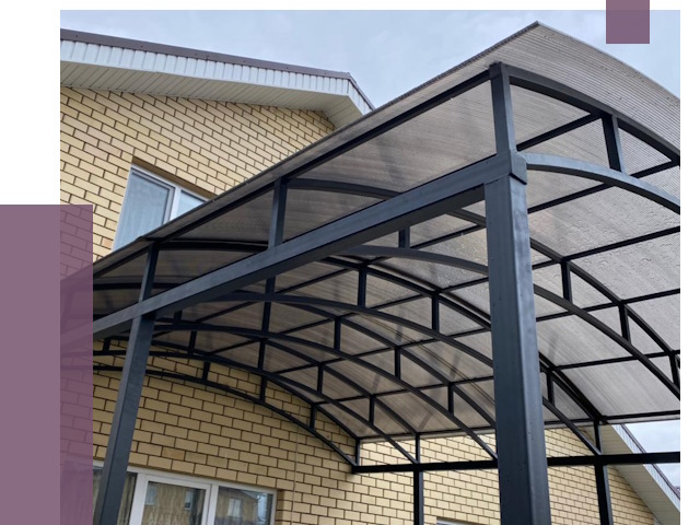 Монтаж козырьков в Норильске от 11683 руб. | ПРОЛЁТ-Нрл