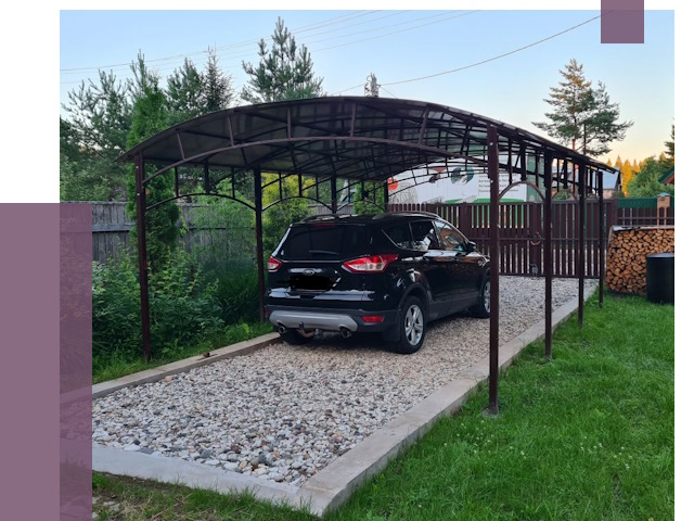 Навесы для автомобиля в Норильске от 13345 руб.  | ПРОЛЁТ-Нрл
