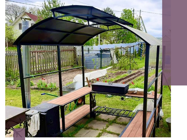 Навесы для барбекю в Норильске: изготовление, монтаж и демонтаж