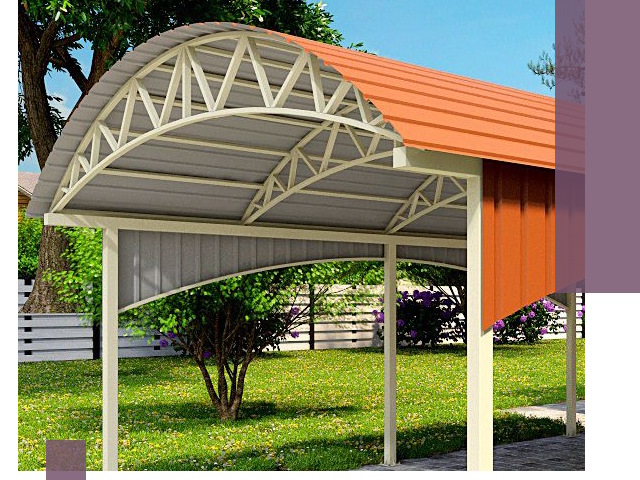 Навесы из профнастила под ключ в Норильске — установка и монтаж