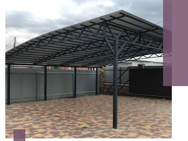 Металлические навесы под ключ в Норильске — изготовление и монтаж