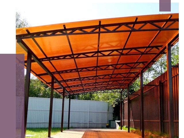 Односкатные навесы под ключ в Норильске от 13345 руб. 