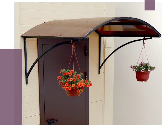 Козырьки над входом в Норильске от 15058 руб.  | ПРОЛЁТ-Нрл