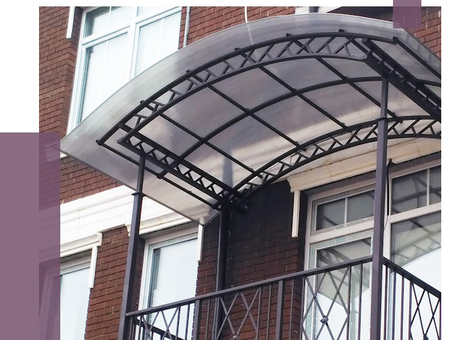 Козырьки над балконом в Норильске от 8775 руб. | ПРОЛЁТ-Нрл