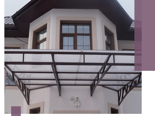 Козырьки из поликарбоната под ключ в Норильске