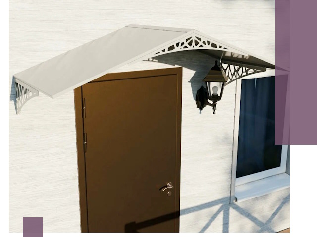 Металлические козырьки на входы и террасы в Норильске