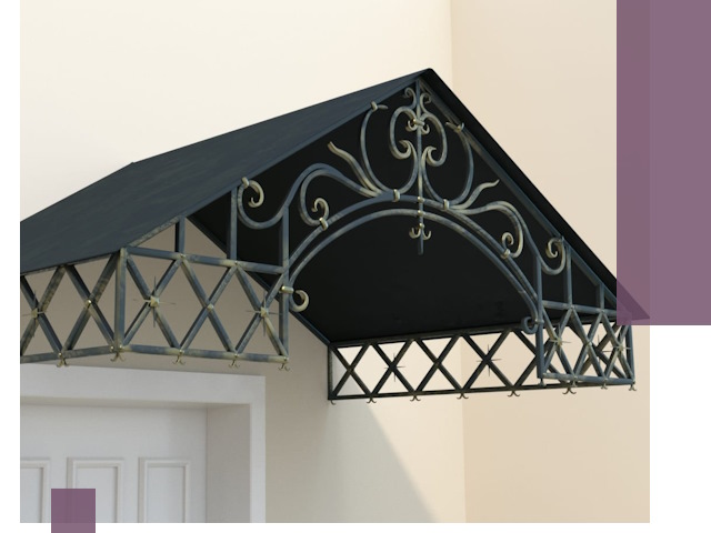 Двускатные металлические козырьки под ключ в Норильске