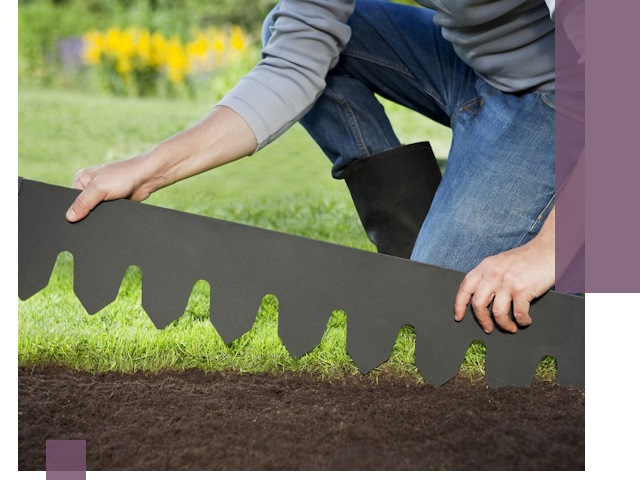 Металлические бордюры для газона в Норильске — изготовление и монтаж