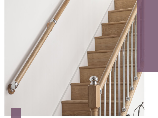 Пристенные поручни из стали и нержавейки под монтаж в Норильске